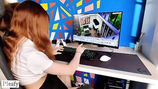 The Sims 4 was switched on, but the guy preferred to play with her boobs