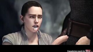 Star Wars compilation with Rey and Ahsoka in hot Blender scenes