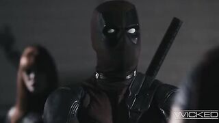 Black widow gets fucked by four cocks in a hardcore scene