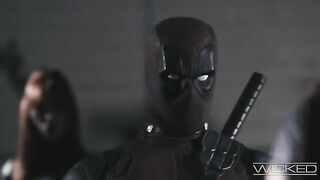 Black widow gets fucked by four cocks in a hardcore scene