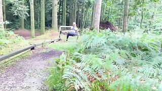Babe jogging in the woods gets fucked hard and real good