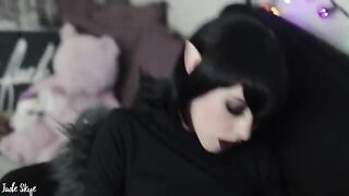 Mavis first experiences a blowjob and cum swallow while wearing fangs