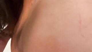 The girl was caught by her stepbrother in the kitchen, things got heated