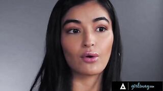Jane Wilde and Emily Willis enjoy a sensual lesbian session