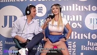 The guy’s cock massaged her pussy, making her moan and shudder with pleasure in the hottest Latina blondes scene