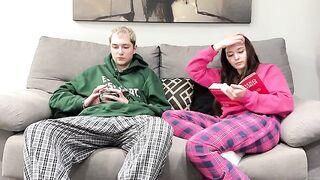 Stepbrother fucks his stepsister while she jerks him off with her hand