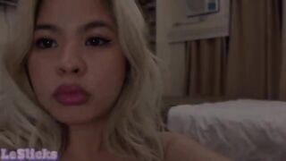 A horny Asian babe got fucked raw after a steamy shoot