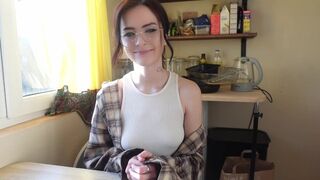 Nerdy girl shows her real face in hardcore anal action