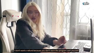 A red blush student got fucked by her tutor in a steamy session