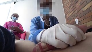 Two wild nurses tried to check my dick in hospital