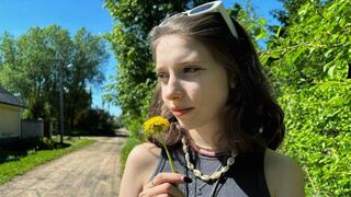 Met a cute Ukrainian schoolgirl on the street and fucked her that day