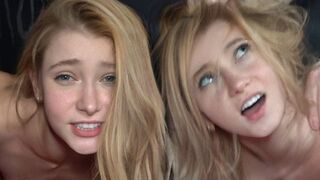 Babe is screaming from pleasure while being fucked hard in doggy style