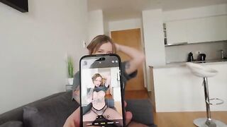 Leah Meow fucks her boyfriend's best friend with a wet pussy and gives a lesson!