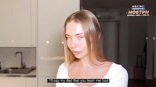 My pervert tutor fucks me hard, breaking my pussy