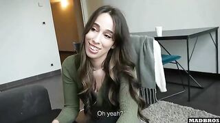 A friend surprises us with sex with a big ass girl and even DP!