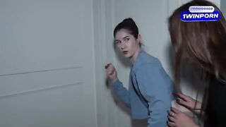 The curious stepsisters secretly watched their step-parents, fueled by curiosity and desire