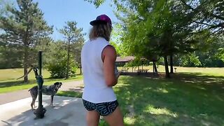 A guy fucked his girlfriend at the lake in Michigan this summer