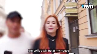 A busty girl is fucking with YouTuber in the corridor