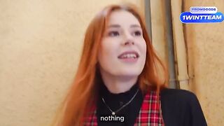A busty girl is fucking with YouTuber in the corridor
