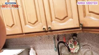 An angry roommate turned into a darling after I showed her my cock