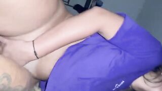 Gifted Bahian guy lifts the dress of hot blonde and penetrates her in bedroom