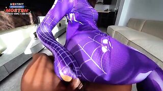 Mary J steals Miles Morales' powers with multiple creampies in this hot scene