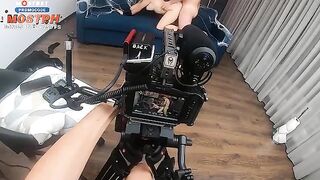 Behind the scene with a beautiful blonde and her intense, rough encounter