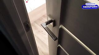I was spying for my stepsister, but she found me and sucked my dick
