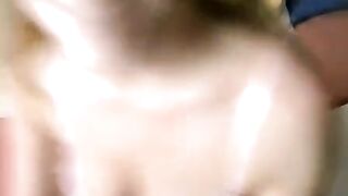 Girl with glasses does blowjob at home in this hot video
