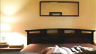 I bought sexy linen and arranged a webcam dance on the bed