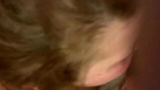 I put my cock in her mouth while eating eggs