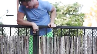 A neighbor guy fucked my busty brunette with natural tits hard