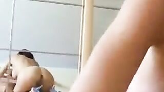 A couple enjoys private moment with intense oral action in this video