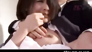 Asian guy forced his sister to have sex with him in a rough way