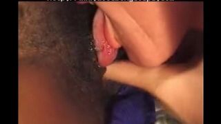 Black beauty fucked by a white old man on the bed