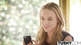The man fucked in his ass two hot students in a threesome