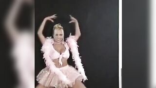 The erotic dance of a hot Russian woman with big ass and tits