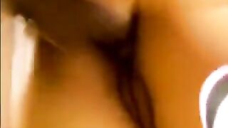 Two guys fucked sexy Asian in her house, a wild scene