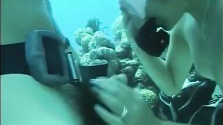 A man has sex with a hairy girl under the water in this hot vid