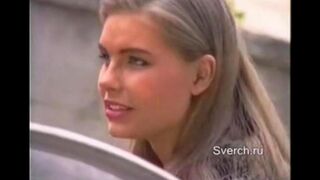 The scandalous beauty Miss Russia 2005 got fucked by two guys