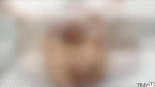 A fat guy with a big dick fucks a girl with braces hard