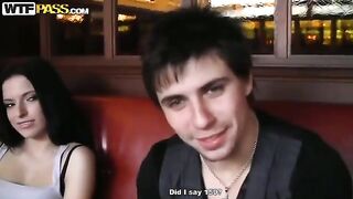 Divorced in a cafe for sex with Russian pickupers