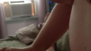 She was sleeping, and I had to shake her by the tits to wake her up
