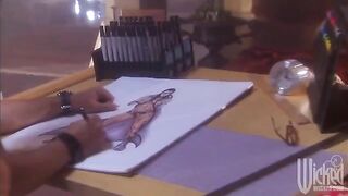 A man shoots his cum on the gorgeous big tits of his mistress