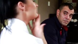 Massage girl Alektra Blue with big tits sits on the dick
