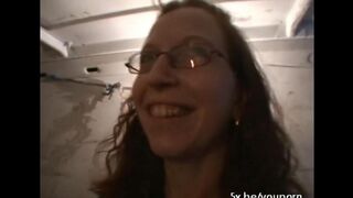 Girl is fucked by two guys in an interracial threesome