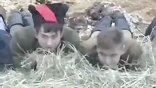 The young guy brought a girl to the barn and fucked her in the hay