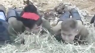 The young guy brought a girl to the barn and fucked her in the hay
