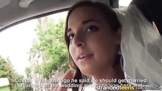 A newly married bride gets fucked by a taxi driver