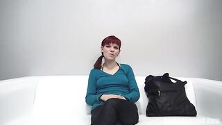 Redhead 18-year-old agreed to show her nipples and more at casting